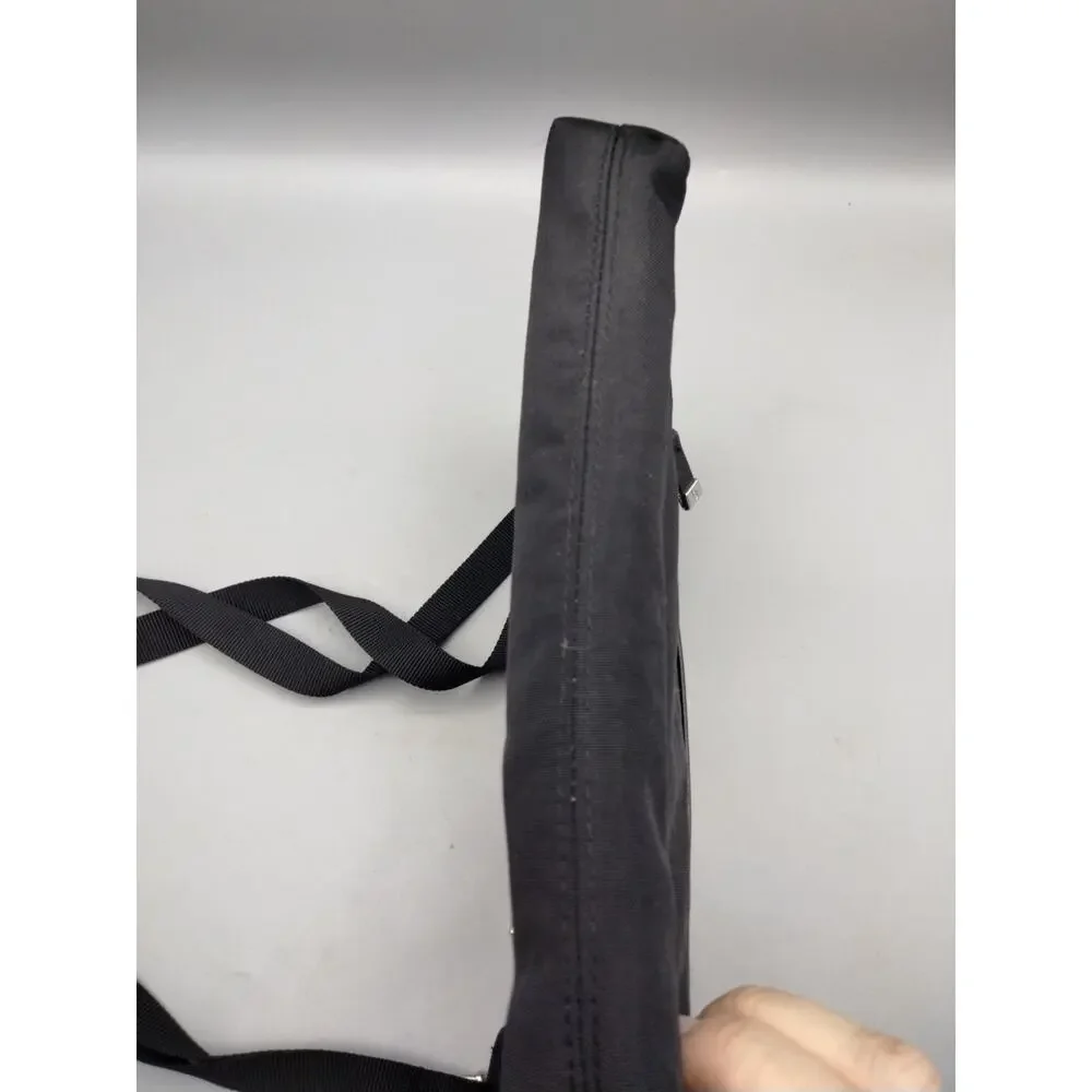 Baggallini Nylon Crossbody Black Purse w/ Outer Pockets 11x7